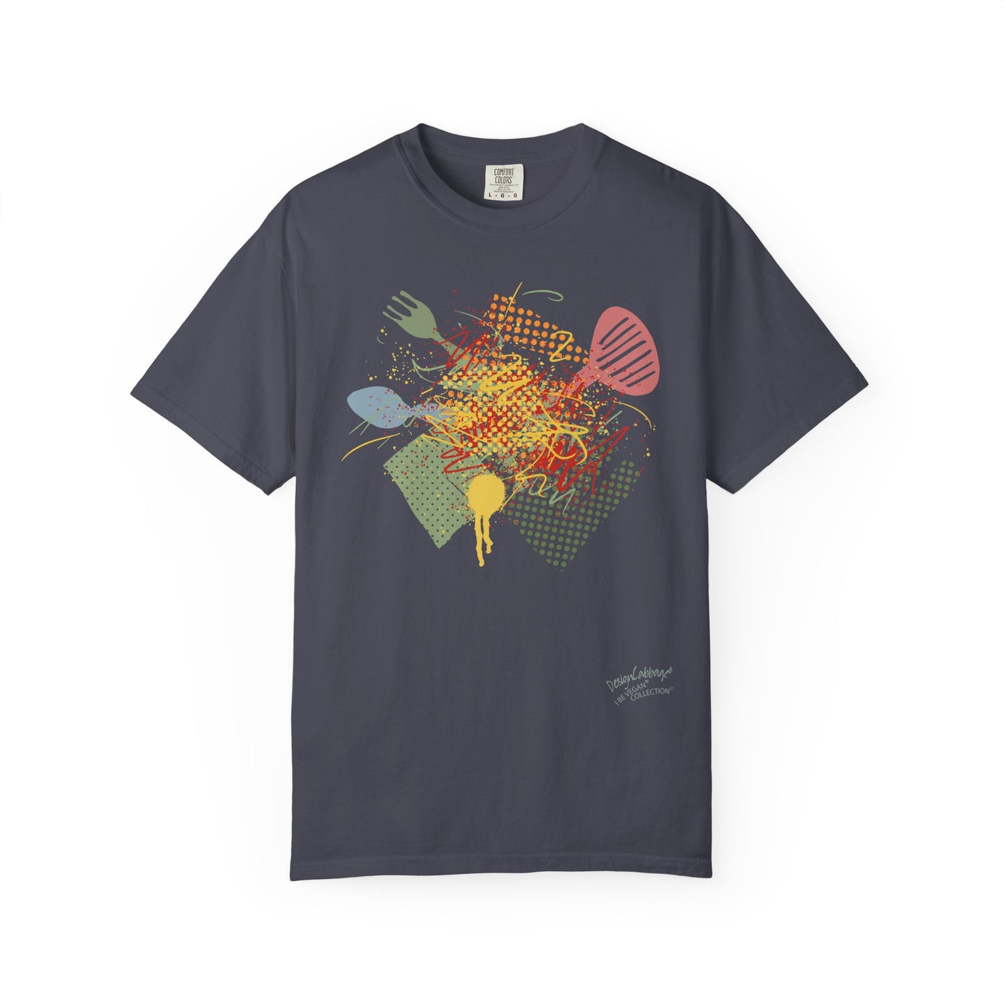 Kitchen Tools Collage T-Shirt — Retro Spatula & Fork Graphic Tee