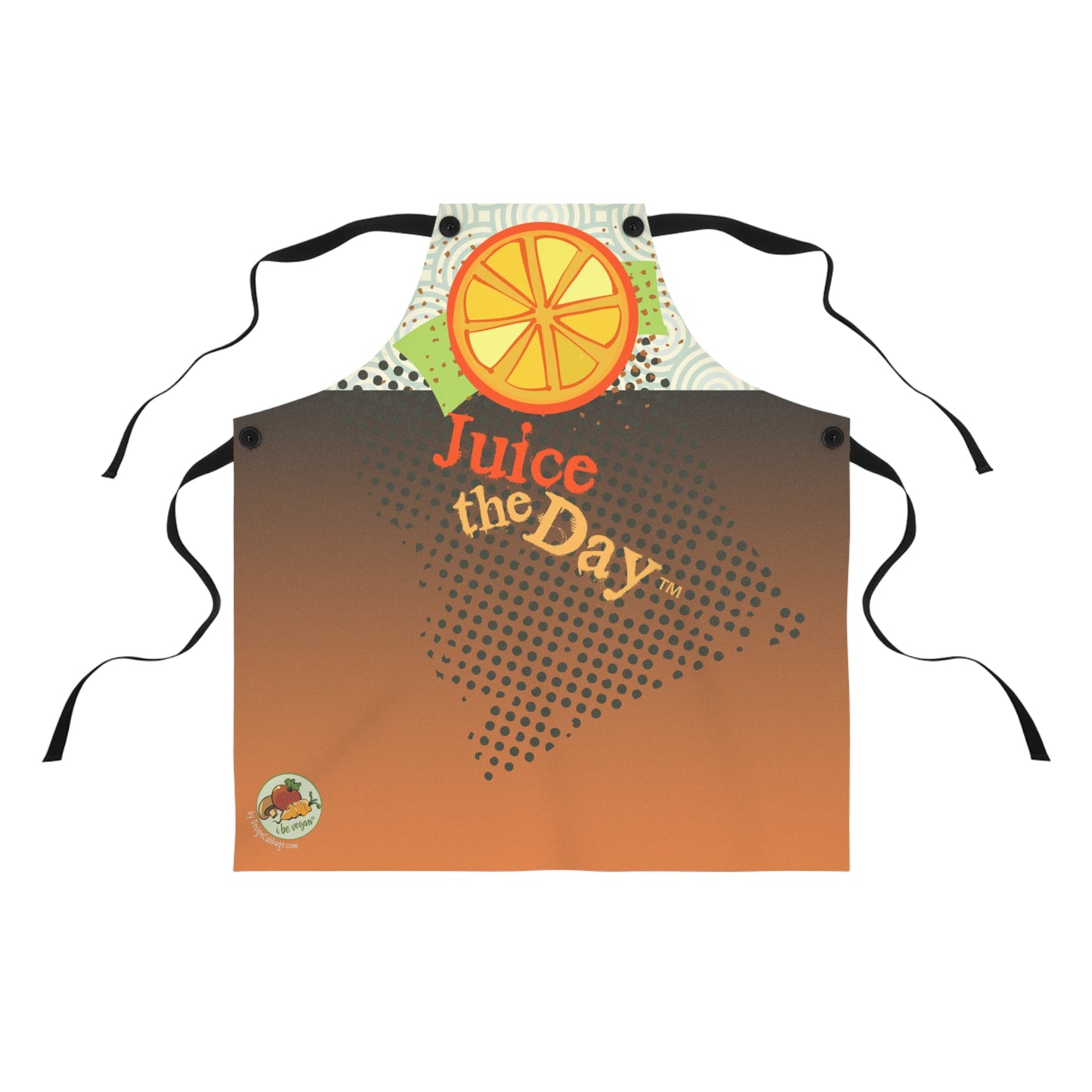 Garden Orange 'Juice the Day™' Graphic Apron - I Be Vegan® Collection