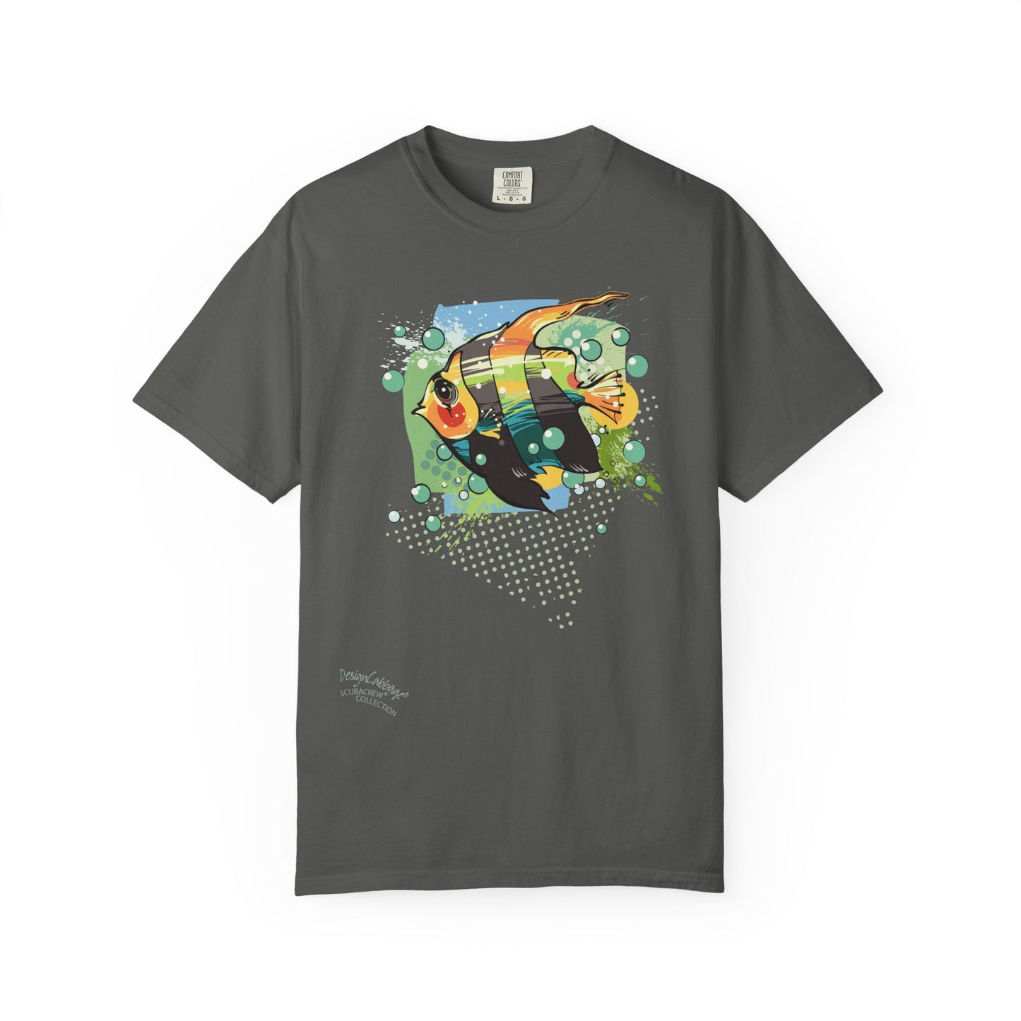 Tropical Angelfish Graphic T-Shirt — Colorful Ocean Fish Art Tee