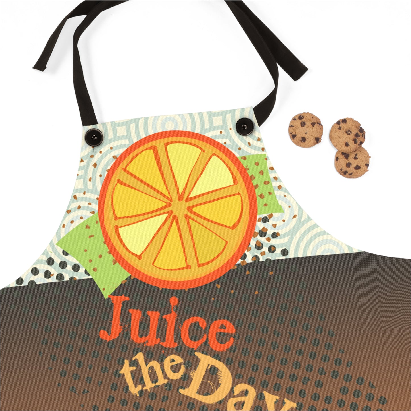 Garden Orange 'Juice the Day™' Graphic Apron - I Be Vegan® Collection