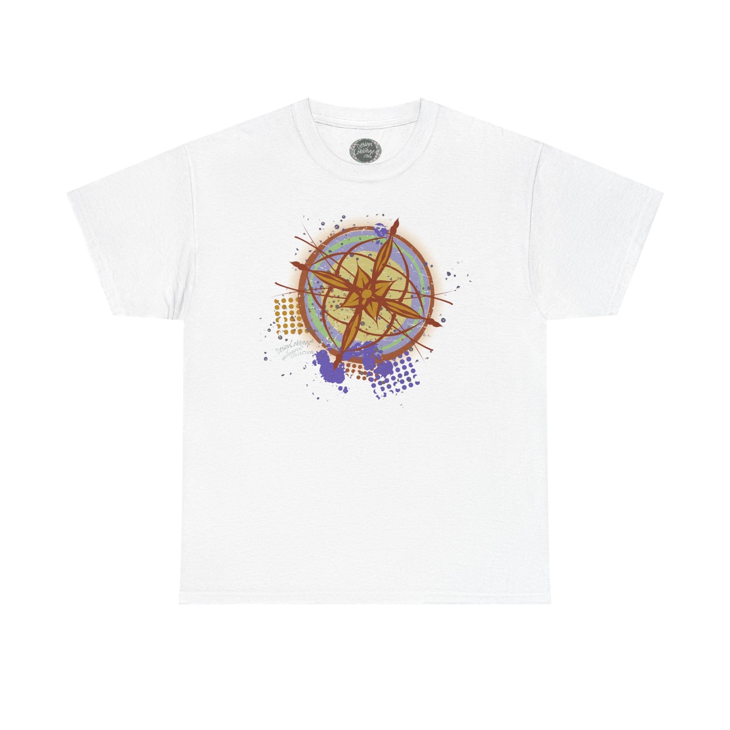 Earth Compass Graphic T-Shirt - Brush&Pen® Collection - Unisex-Fit Tee