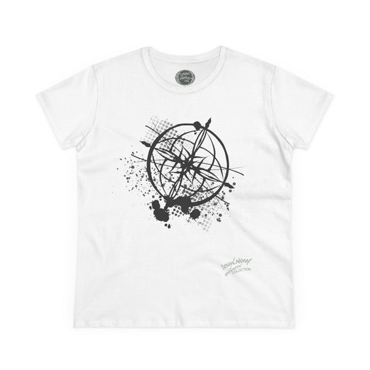 Earth Compass Graphic T-Shirt - VintageInk® Collection - Women's Tee