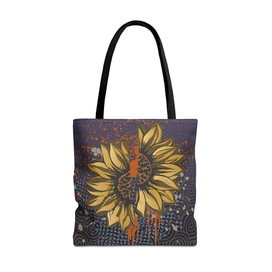 Bloody Broken Halloween Sunflower Daisy Graphic Tote Bag - MoonSong™ Collection