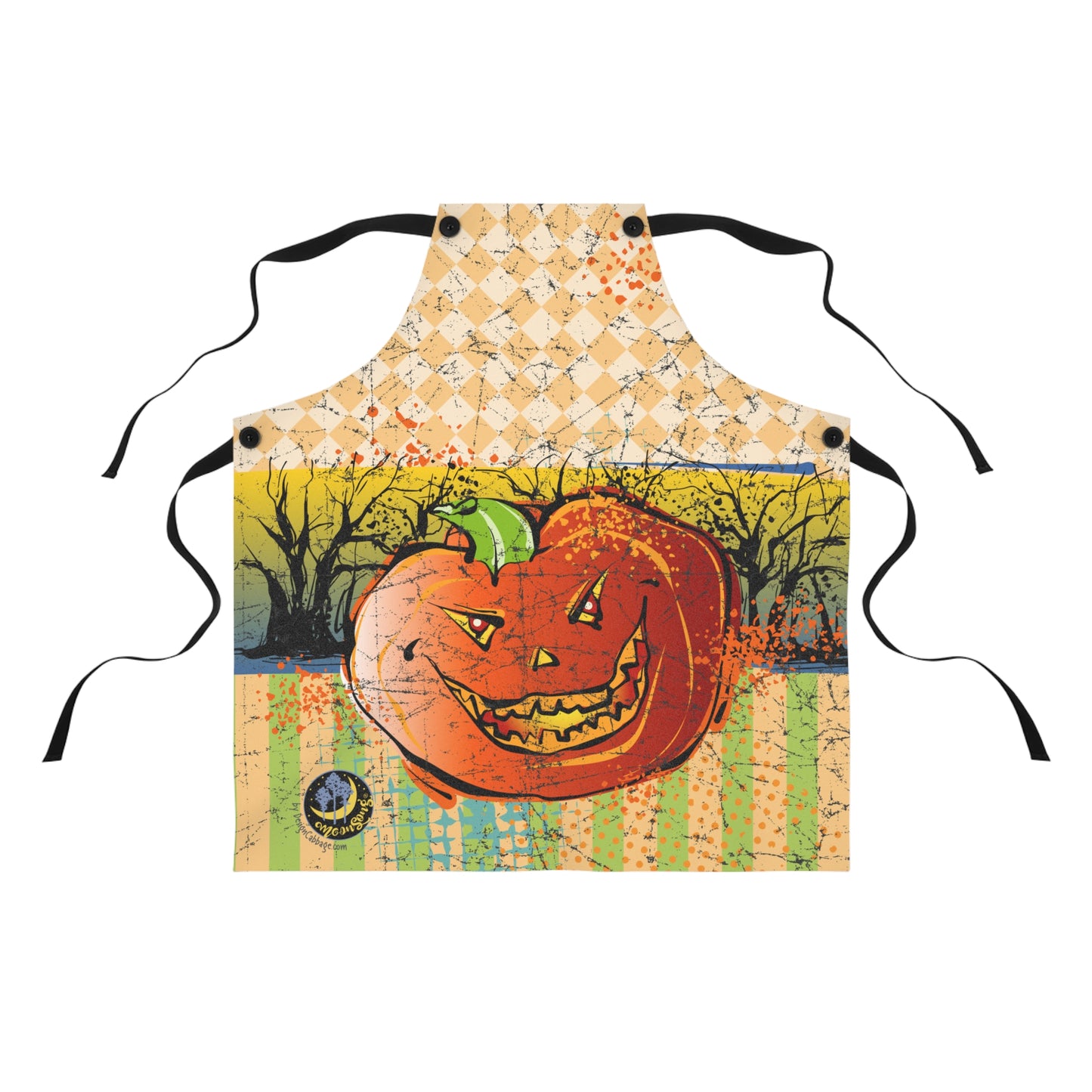 Vintage Halloween Pumpkin Graphic Apron - MoonSong® Collection