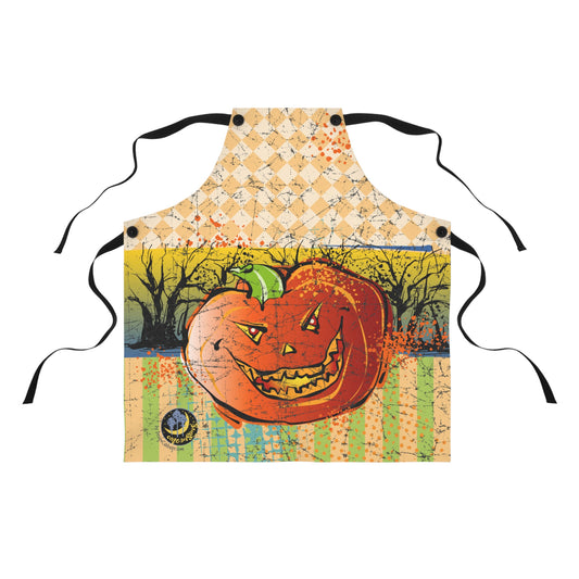 Vintage Halloween Pumpkin Graphic Apron - MoonSong® Collection