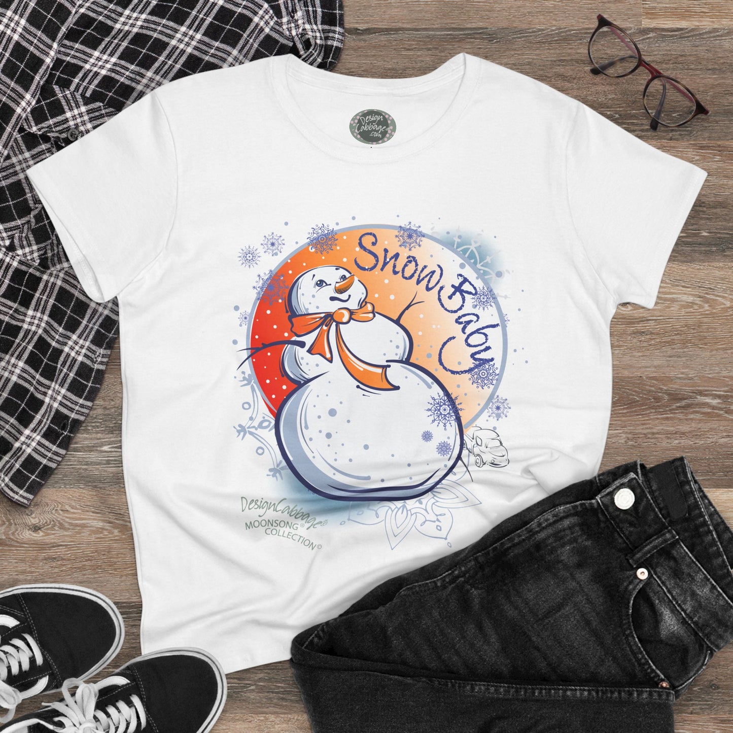Snow Baby Graphic T-Shirt - MoonSong® Holiday Collection - Women's Tee
