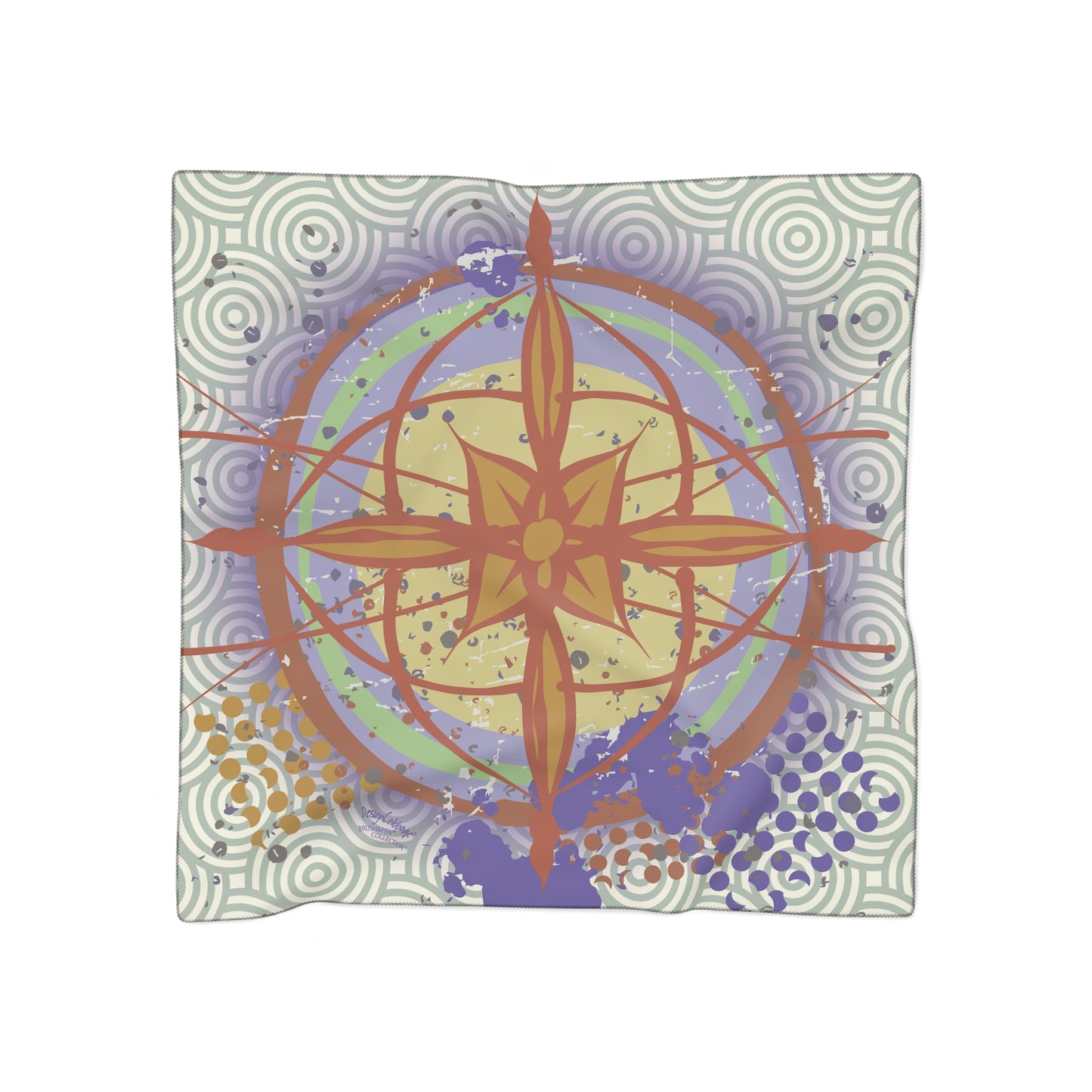 Earth Compass Graphic Scarf - Brush&Pen® Collection