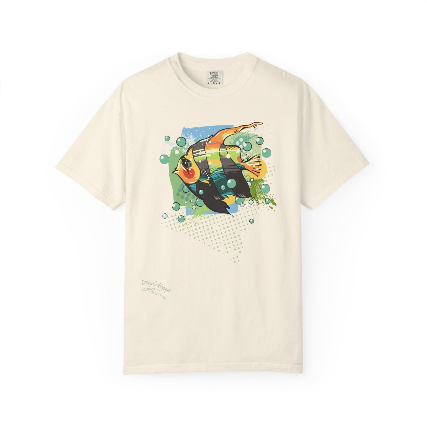 Tropical Angelfish Graphic T-Shirt — Colorful Ocean Fish Art Tee