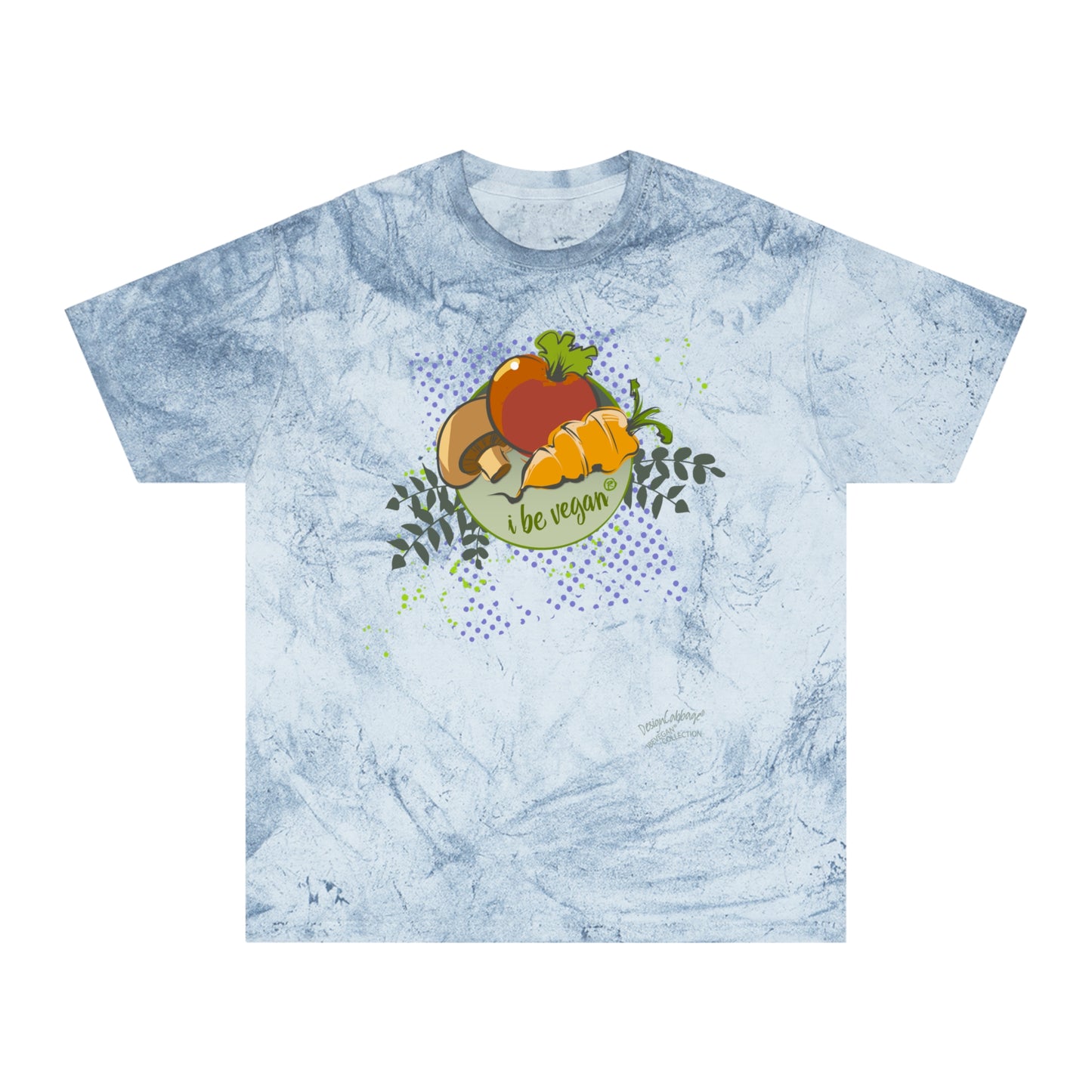 Vegan Harvest Graphic T-Shirt — "Be Vegan" Fruit & Veggie Design
