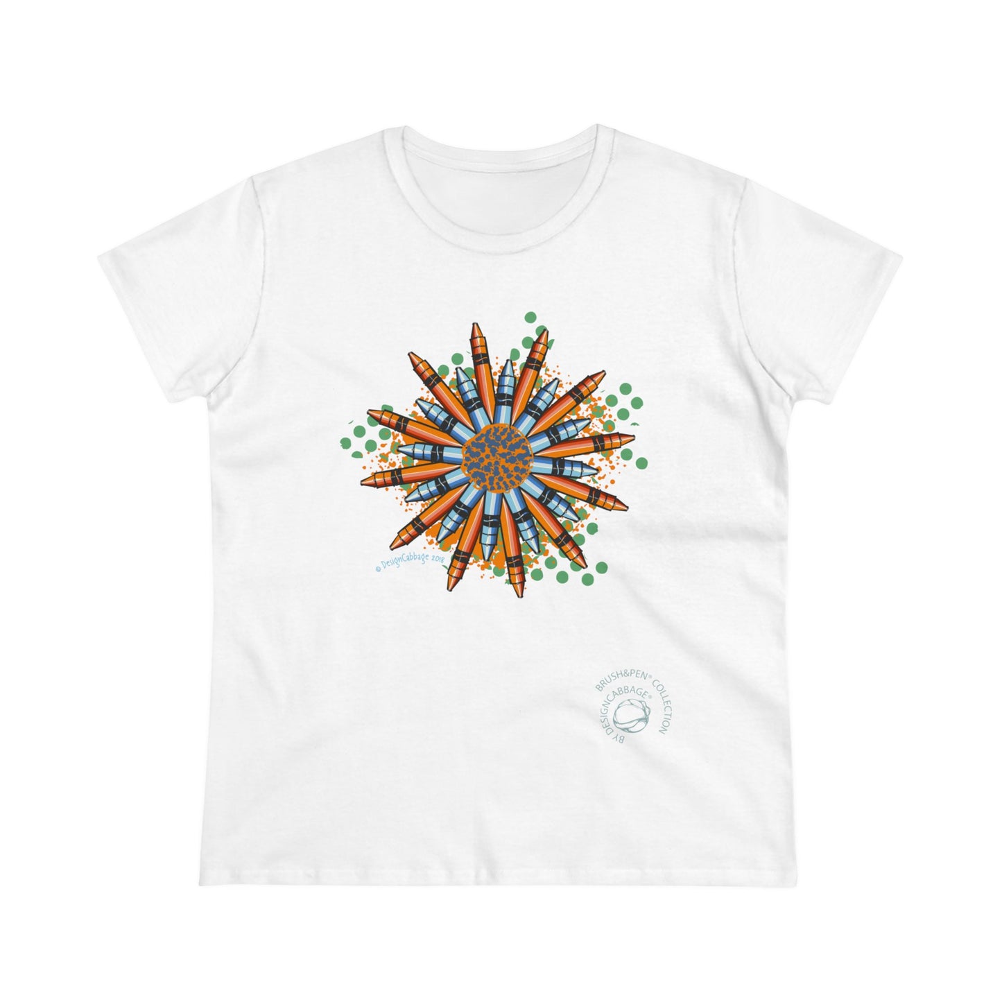 Crayon Mandala Graphic T-Shirt - Brush&Pen® Collection - Women's Tee