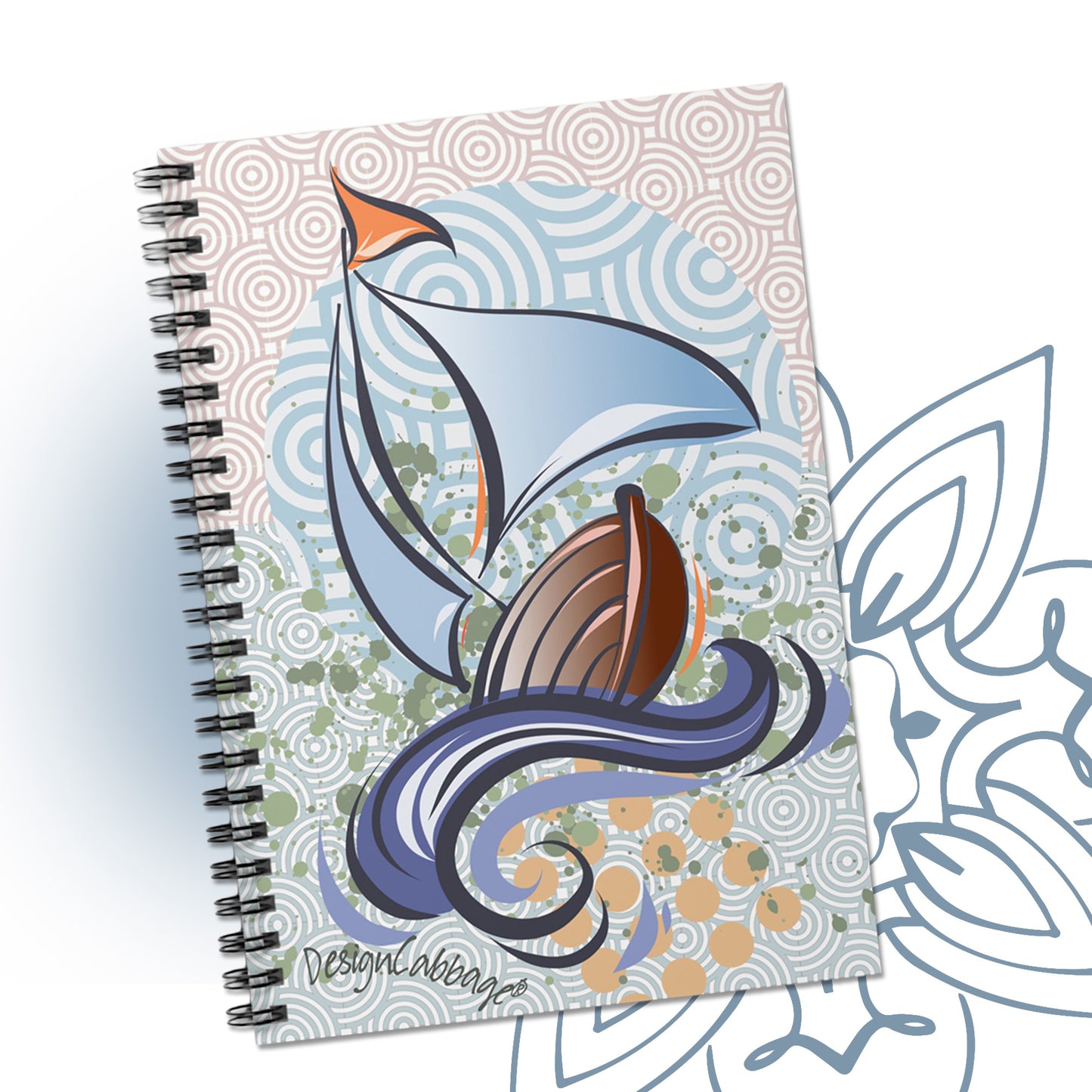 Sailboat Nautical Graphic Notebook Journal - BoatBird™ Collection