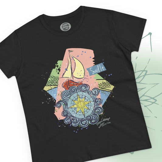 Sailboat Graphic T-Shirt - BoatBird® Collection - Women's Tee