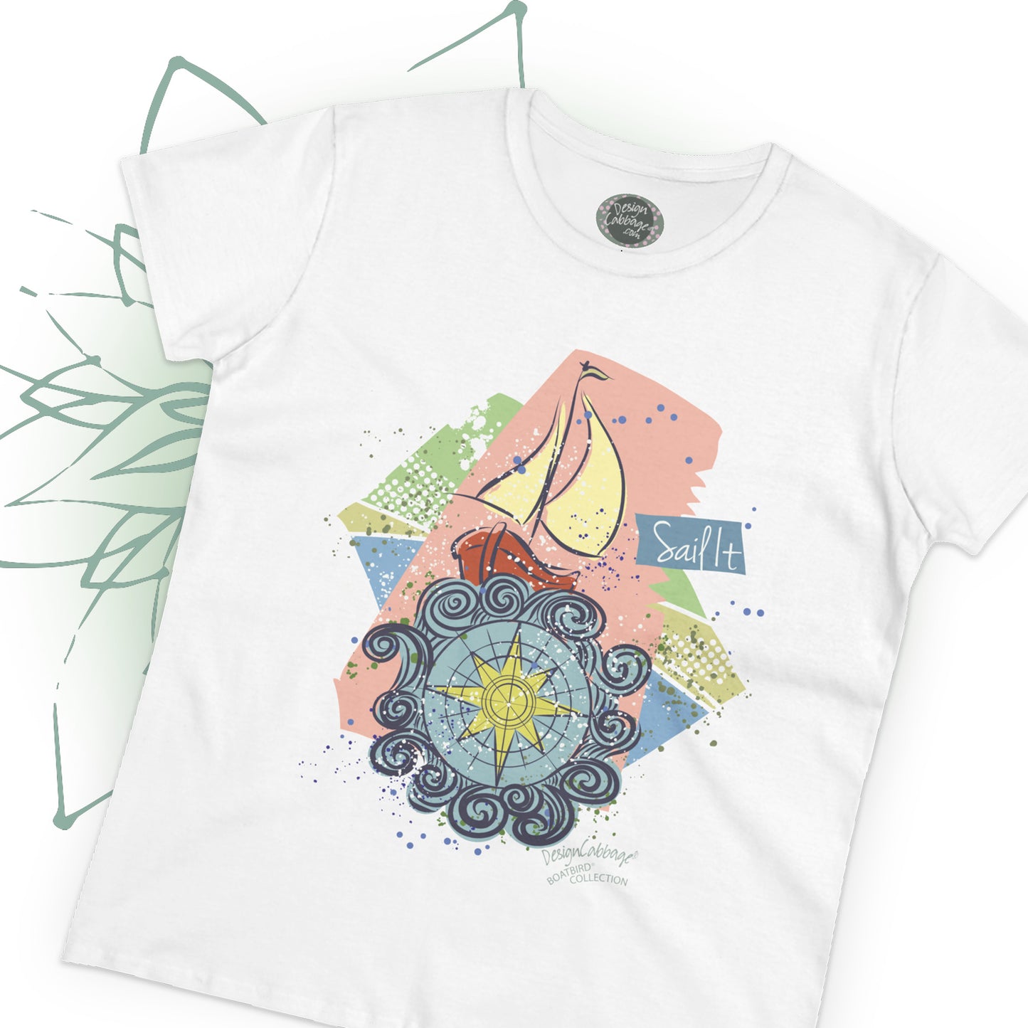 Sailboat Graphic T-Shirt - BoatBird® Collection - Women's Tee