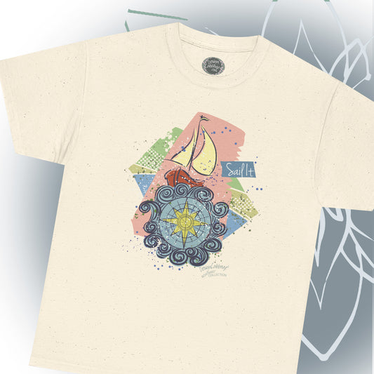 Sailboat Graphic T-Shirt - BoatBird® Collection - Unisex-Fit Tee