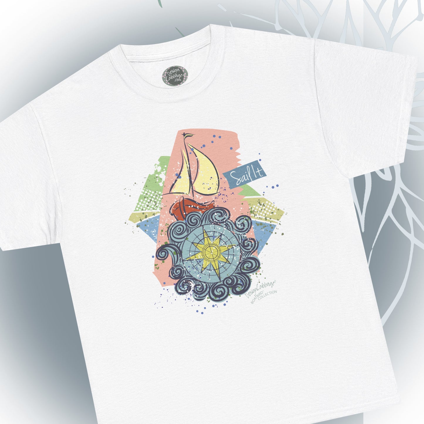 Sailboat Graphic T-Shirt - BoatBird® Collection - Unisex-Fit Tee