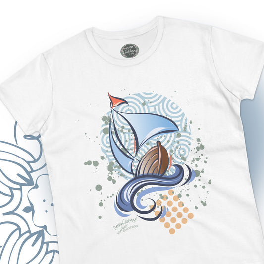 Sailboat Graphic T-Shirt - BoatBird® Collection - Women's Tee