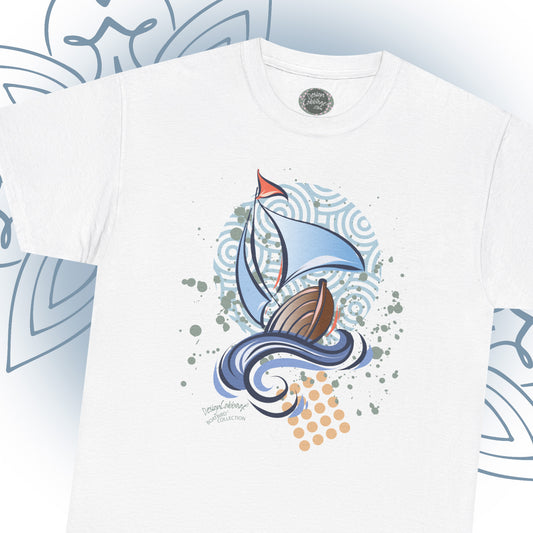 Sailboat Graphic T-Shirt - BoatBird® Collection - Unisex-Fit Tee