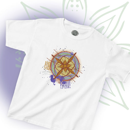 Earth Compass Graphic T-Shirt - Brush&Pen® Collection - Kids' Tee