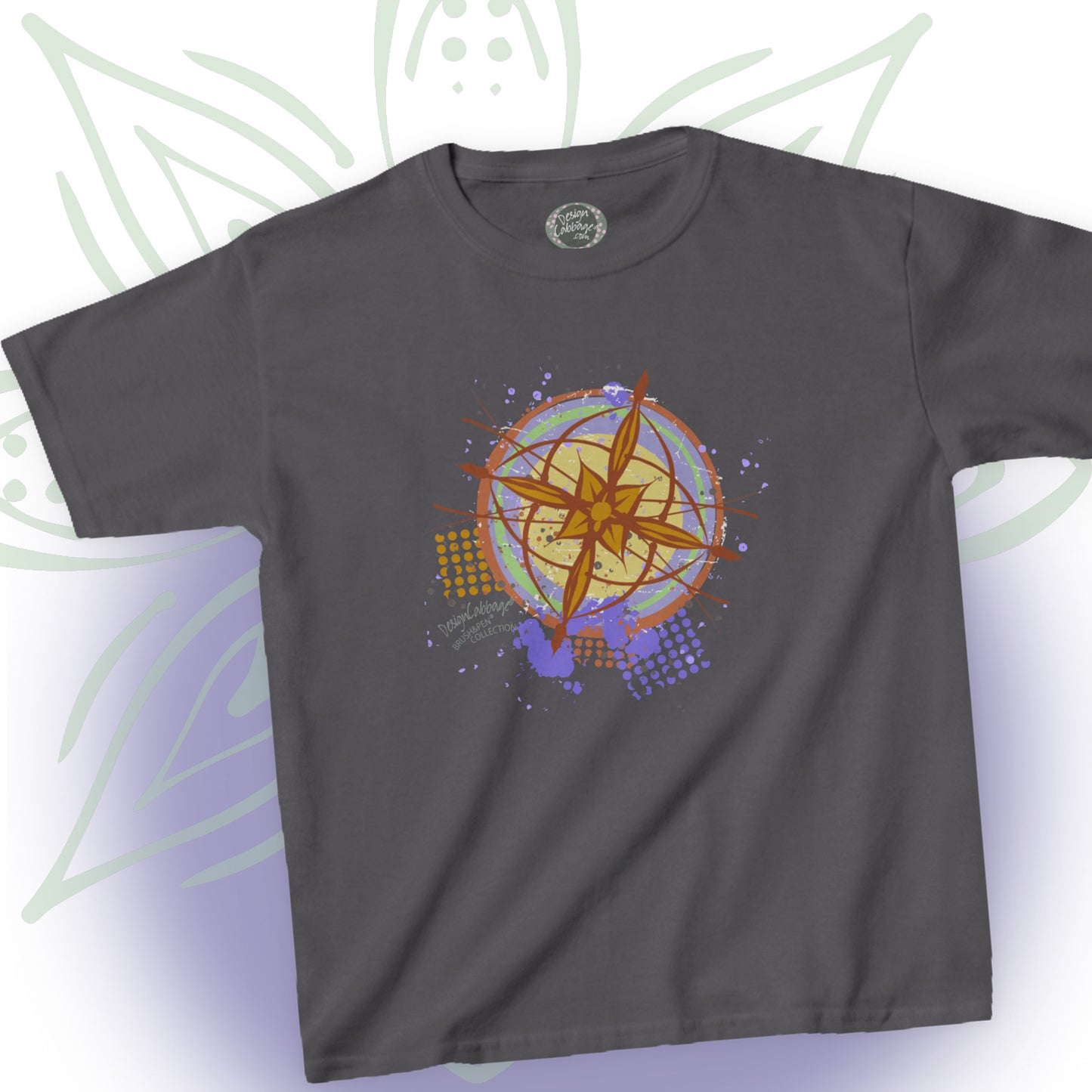 Earth Compass Graphic T-Shirt - Brush&Pen® Collection - Kids' Tee