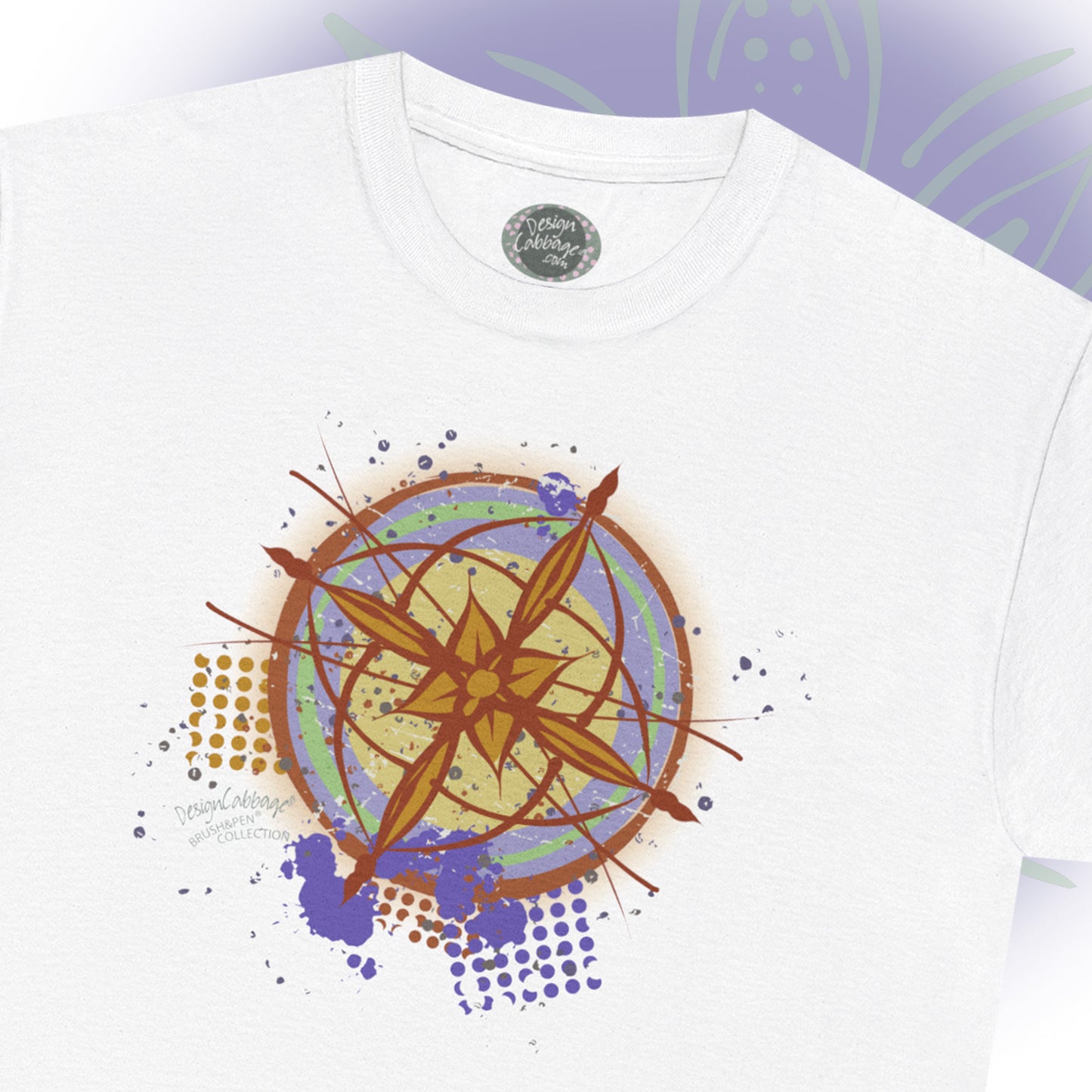 Earth Compass Graphic T-Shirt - Brush&Pen® Collection - Unisex-Fit Tee