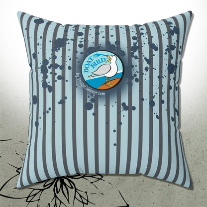 Sailboat Nautical Graphic Throw Pillow - BoatBird™ Collection