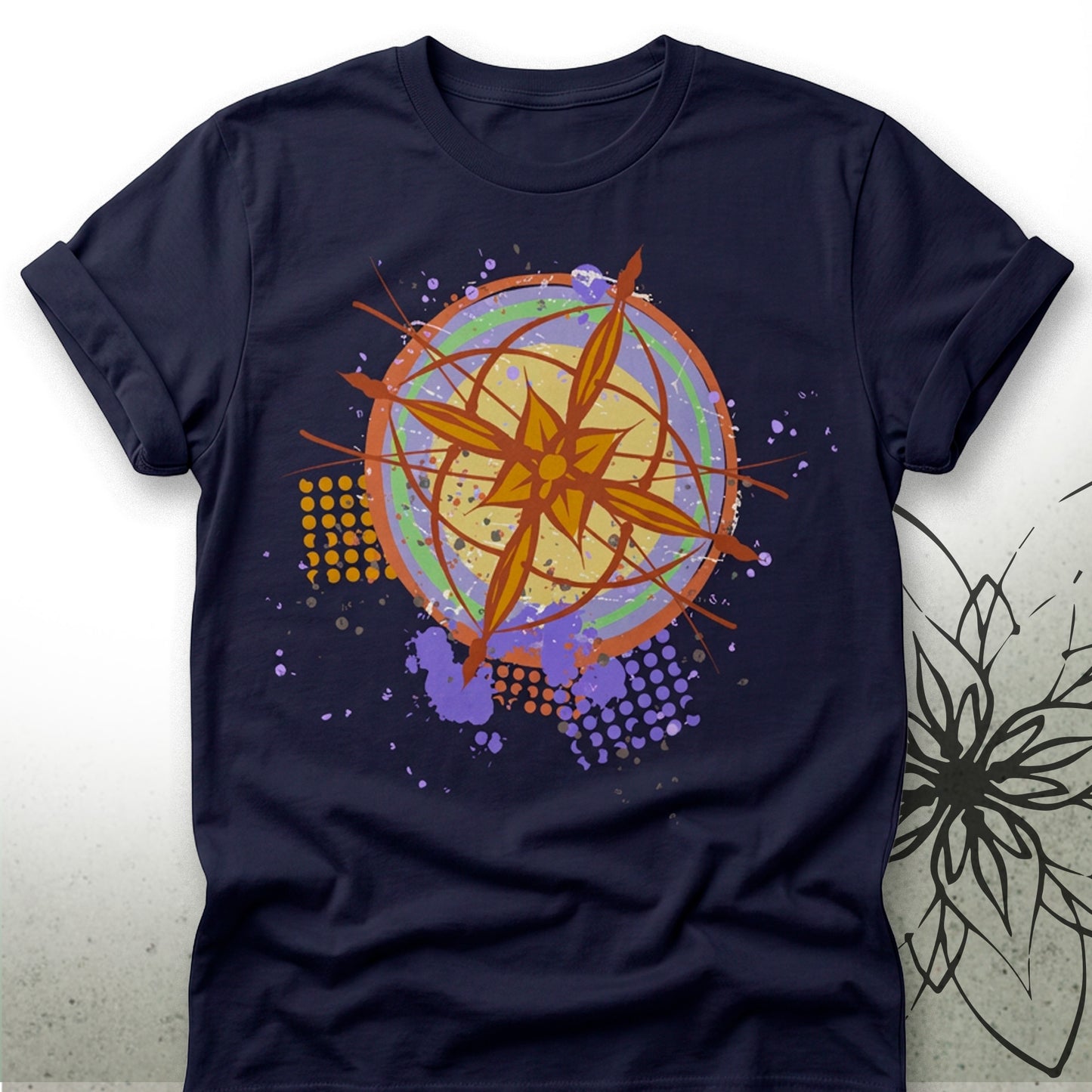 Compass Rose Graphic T-Shirt — Brush&Pen® Collection