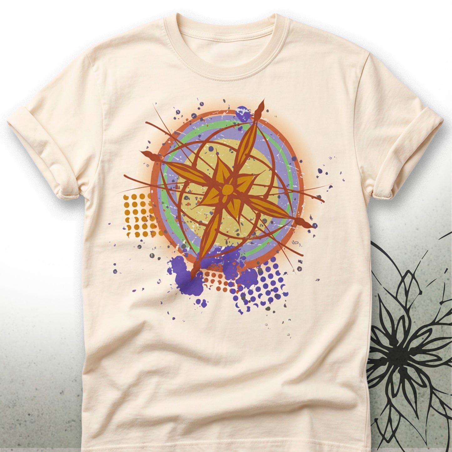 Compass Rose Graphic T-Shirt — Brush&Pen® Collection