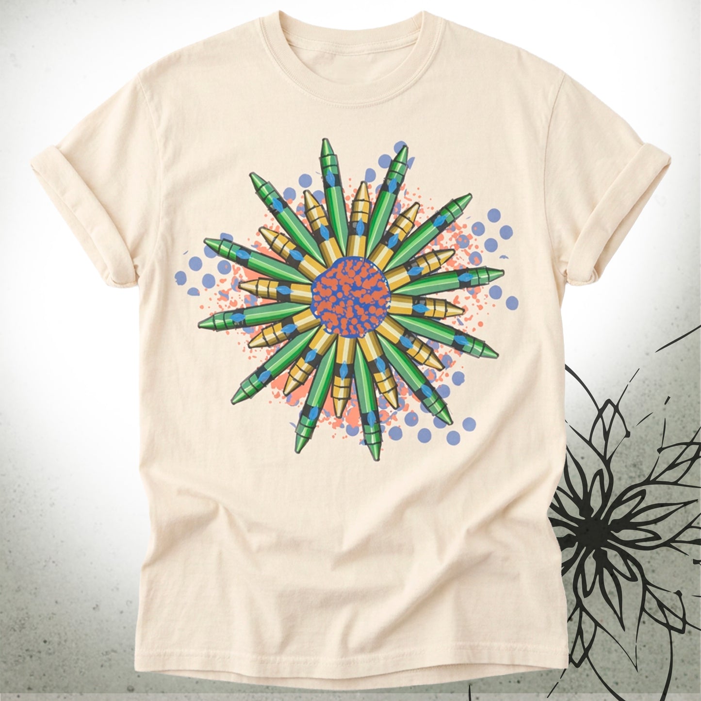 Crayon Mandala Graphic Tee — Brush&Pen® Collection