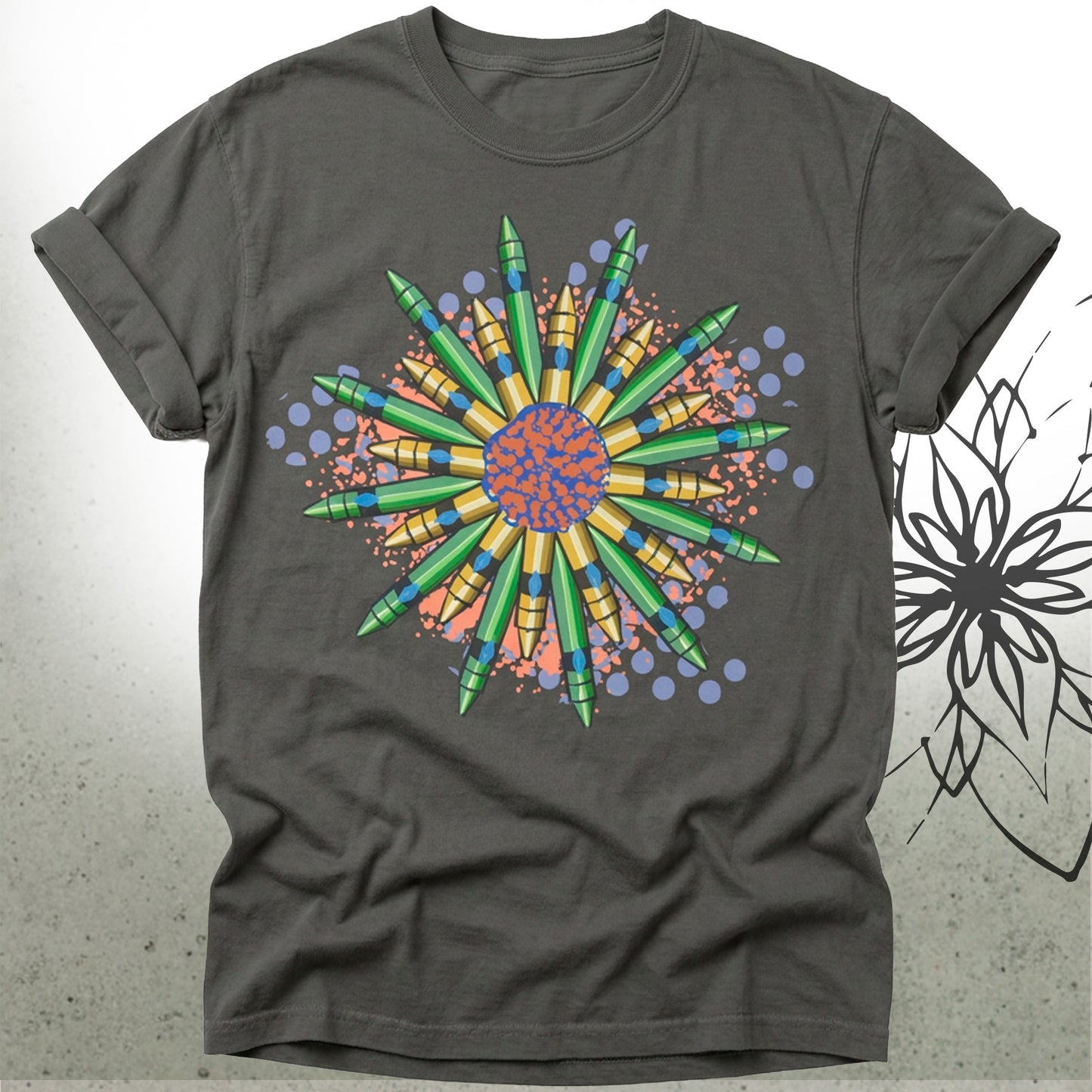 Crayon Mandala Graphic Tee — Brush&Pen® Collection