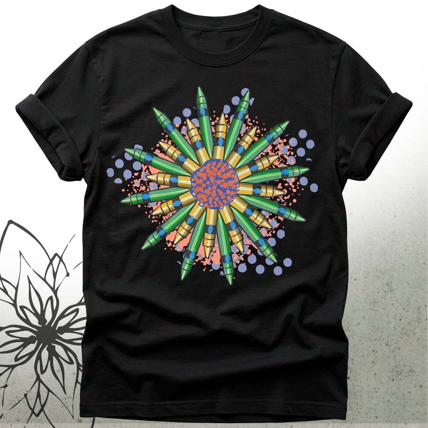 Crayon Mandala Graphic Tee — Brush&Pen® Collection