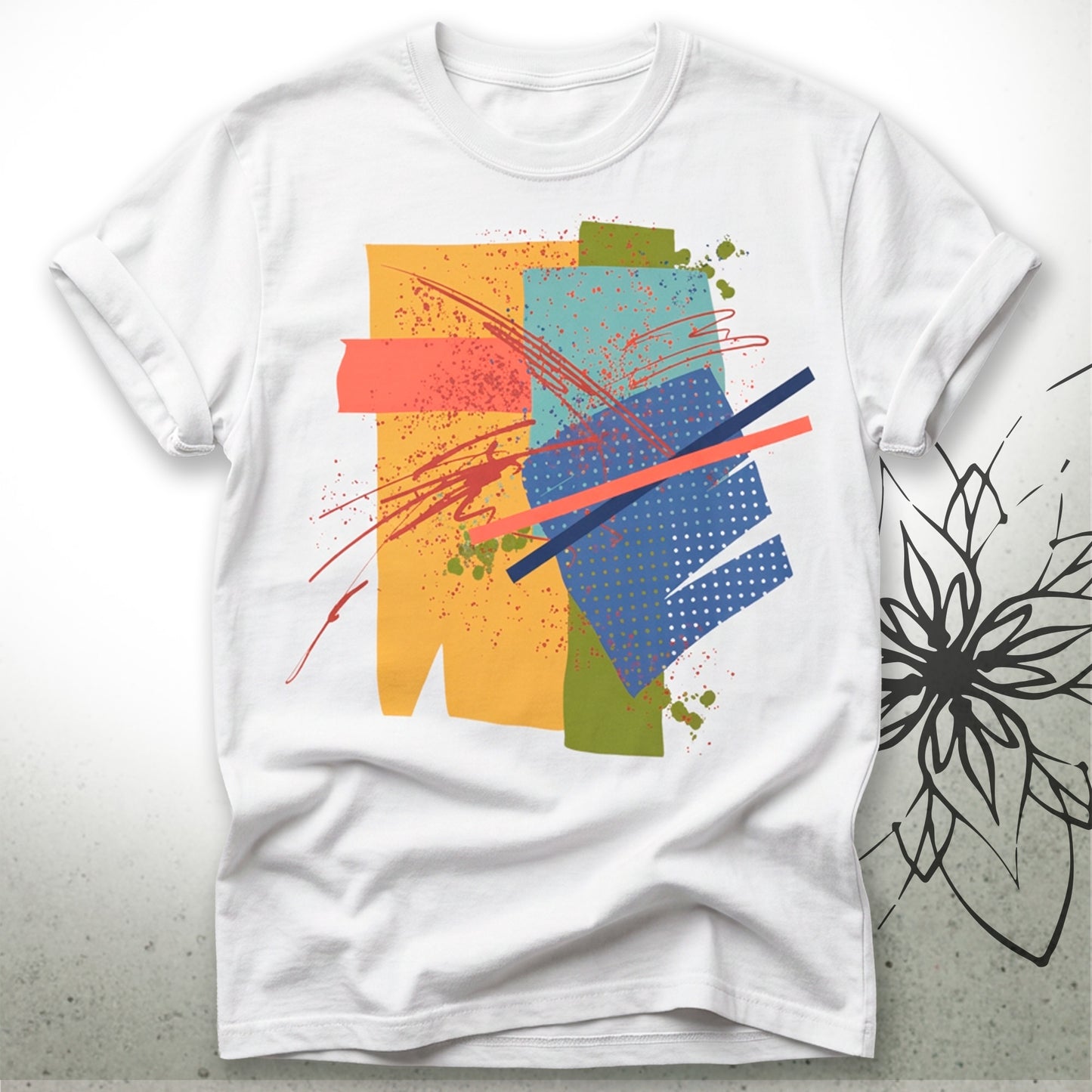 Abstract Colorblock Graphic T-Shirt — Brush&Pen® Collection