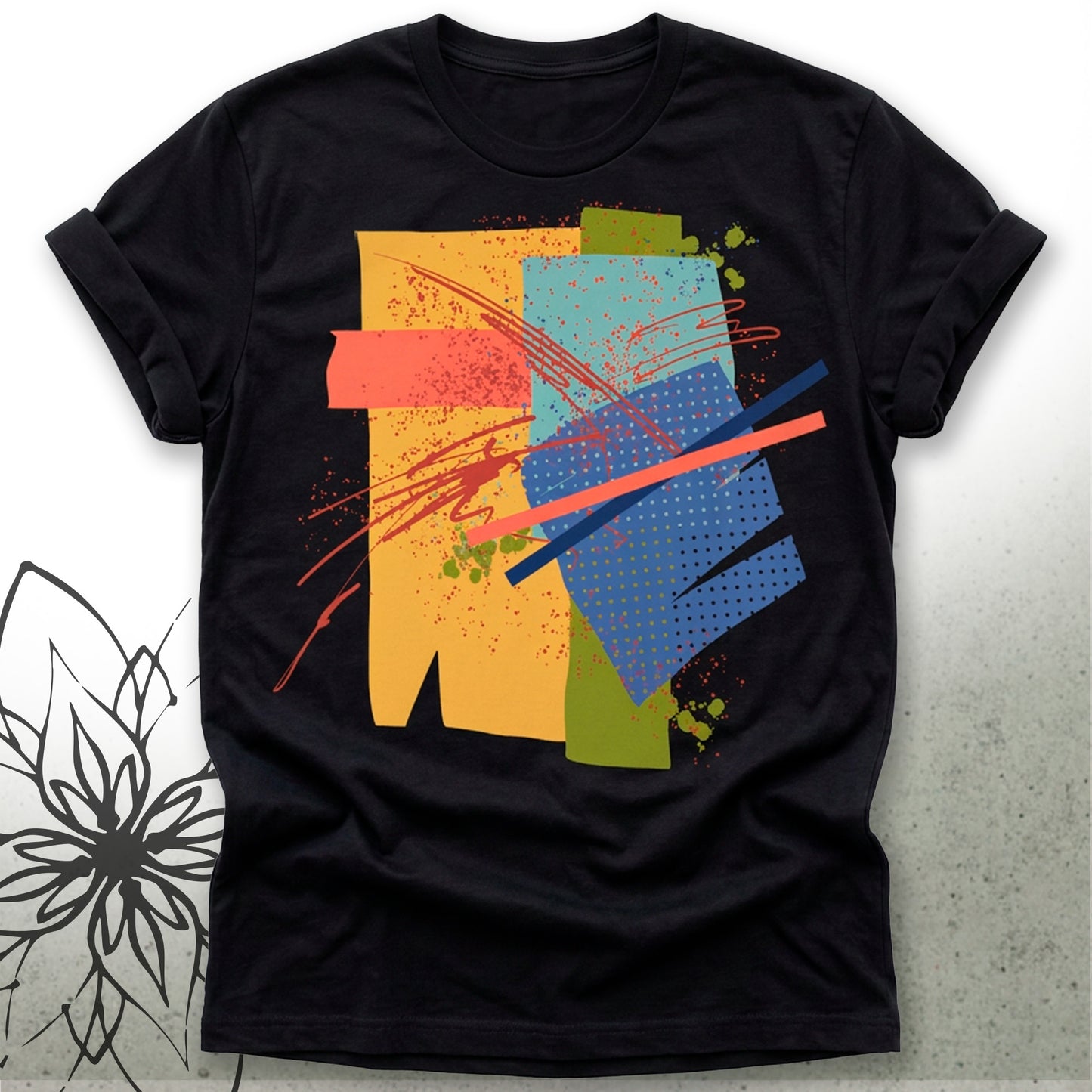 Abstract Colorblock Graphic T-Shirt — Brush&Pen® Collection