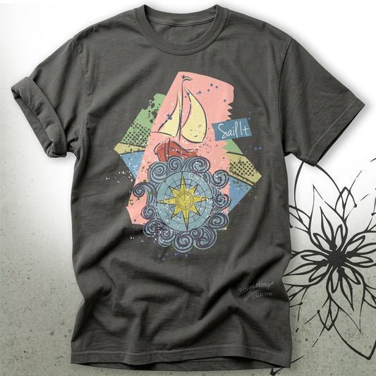 Sailboat Compass Unisex Graphic T-Shirt — BoatBird® Collection