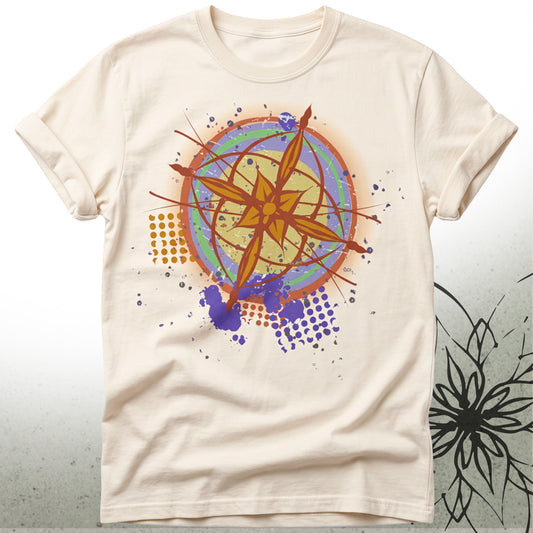 Compass Rose Unisex Graphic T-Shirt Tee — Brush&Pen® Collection