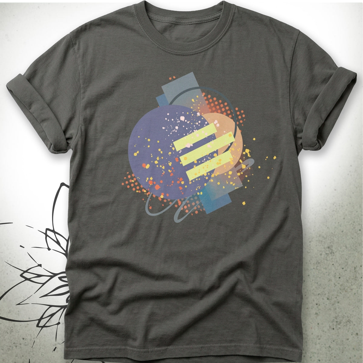 Abstract Retro Geometric Unisex Graphic T-Shirt Tee — Brush&Pen® Collection