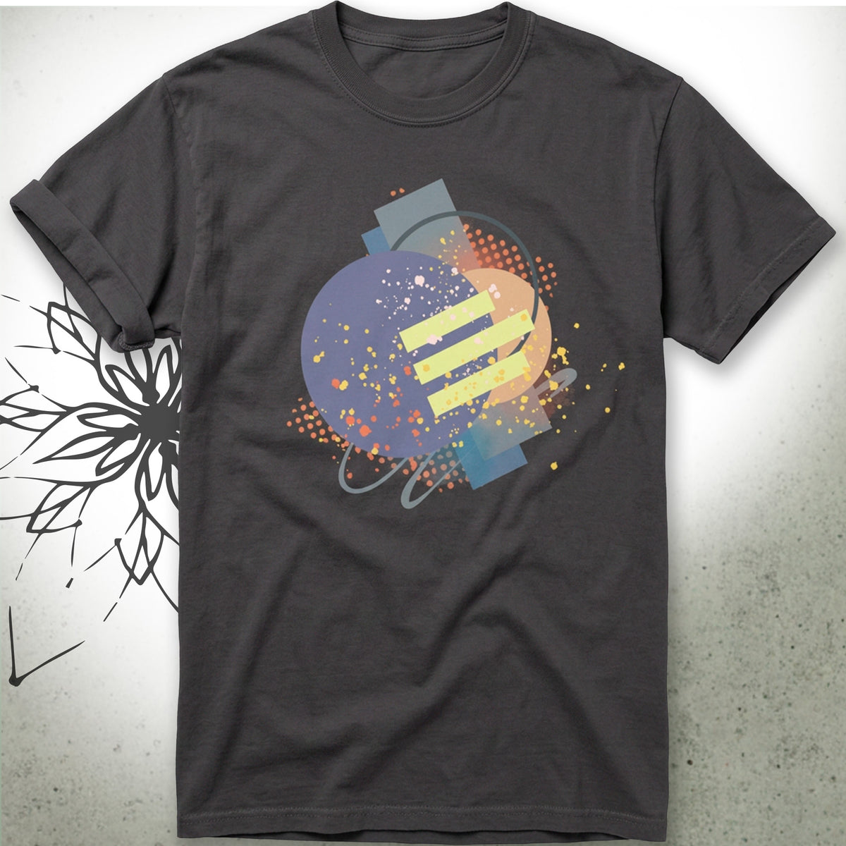Abstract Retro Geometric Unisex Graphic T-Shirt Tee — Brush&Pen® Collection