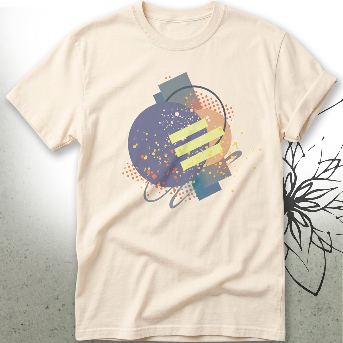 Abstract Retro Geometric Unisex Graphic T-Shirt Tee — Brush&Pen® Collection