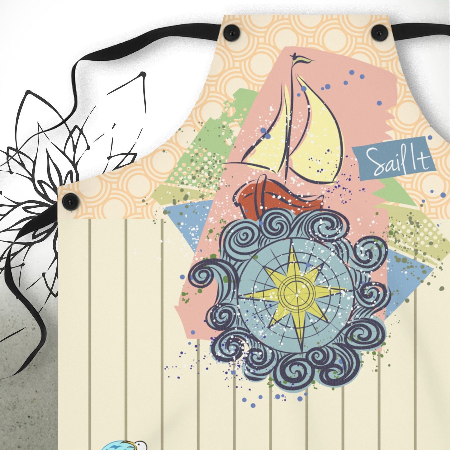 Sailboat Graphic Apron - BoatBird® Collection