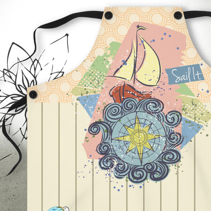 Sailboat Graphic Apron - BoatBird® Collection