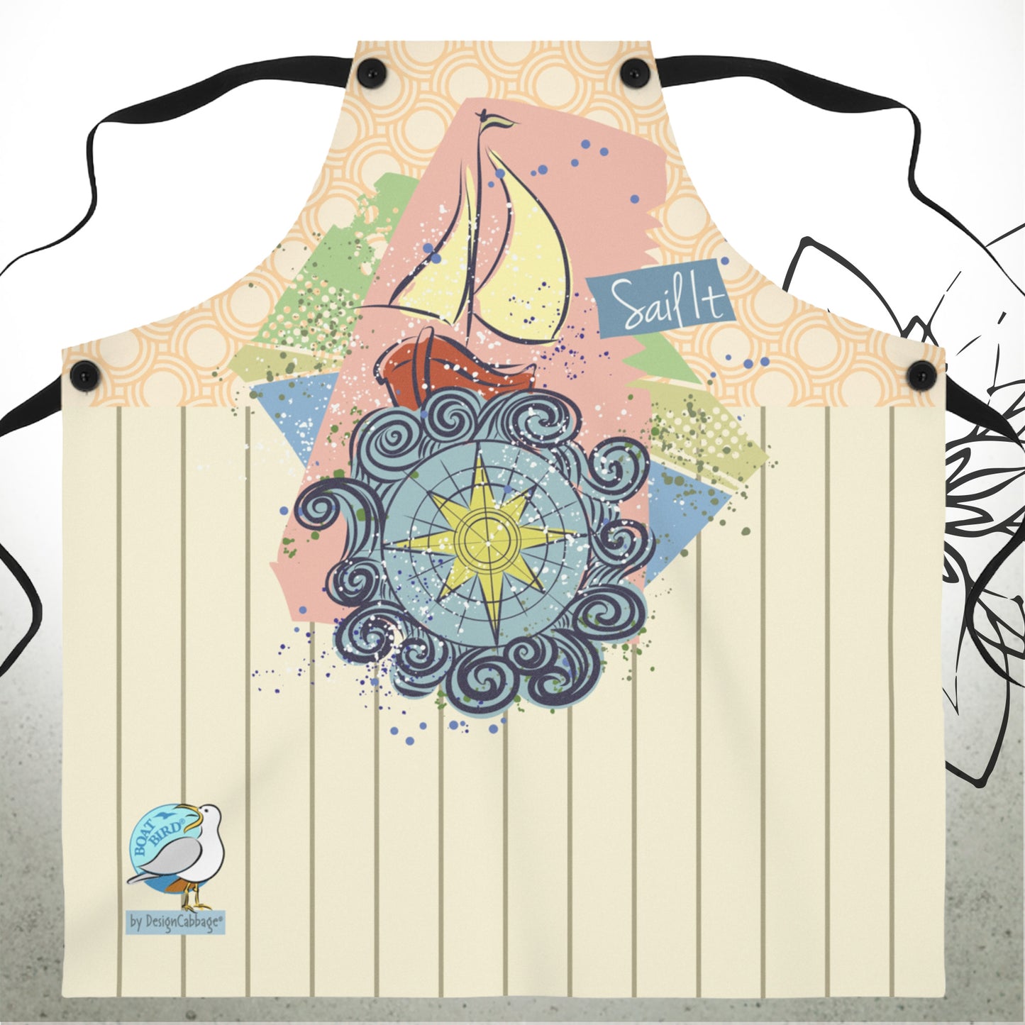 Sailboat Graphic Apron - BoatBird® Collection