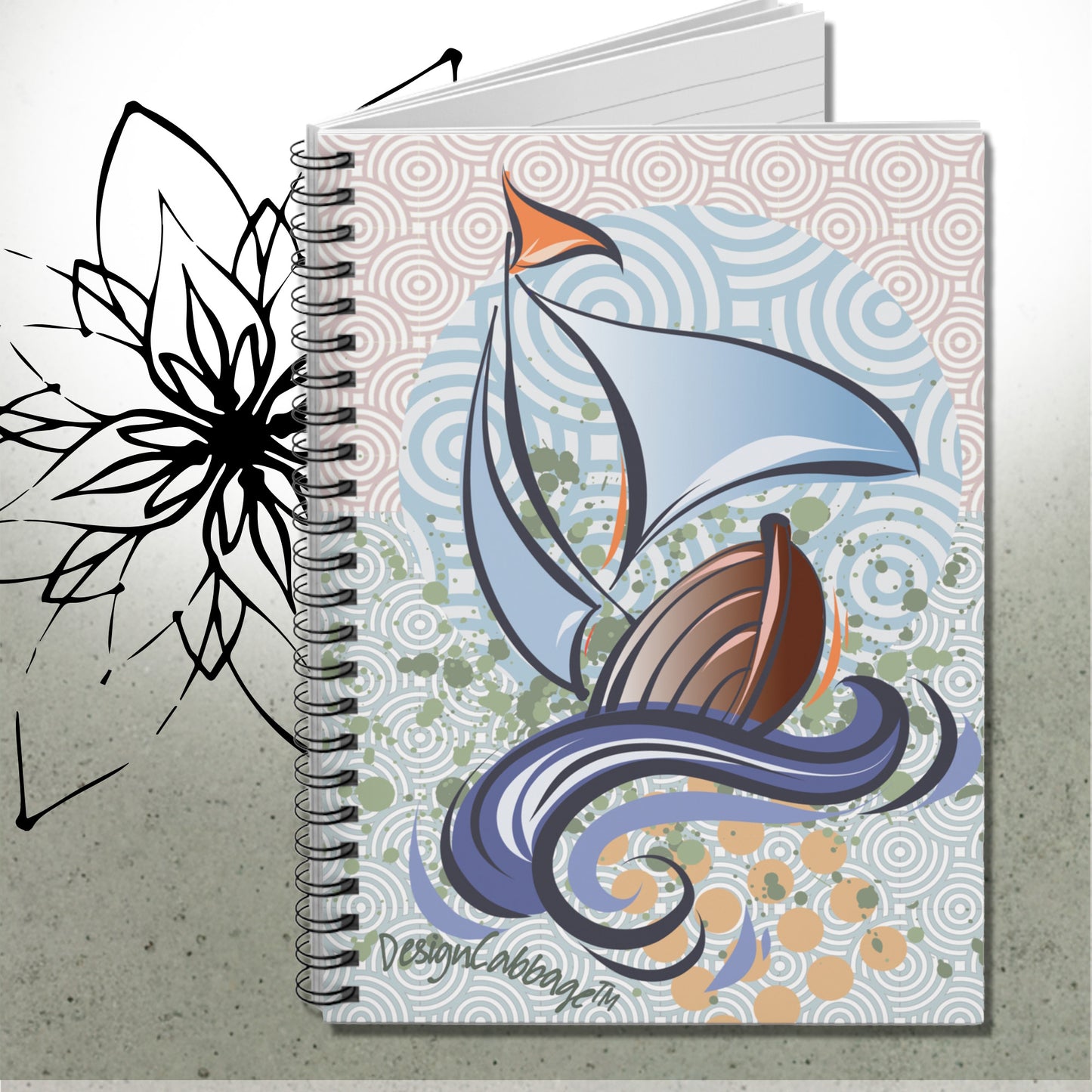 Sailboat Nautical Graphic Notebook Journal - BoatBird™ Collection