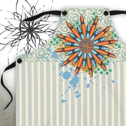 Crayon Mandala Graphic Apron - Brush&Pen® Collection