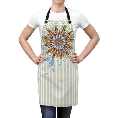 Crayon Mandala Graphic Apron - Brush&Pen® Collection