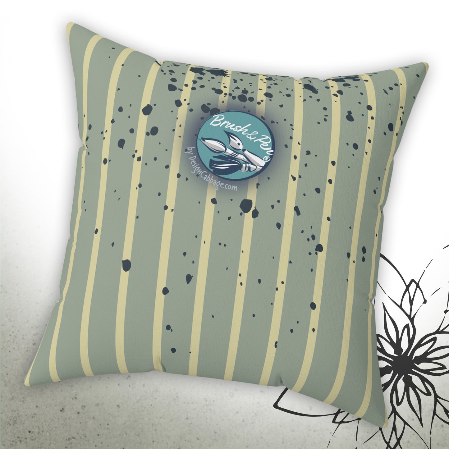 Crayon Mandala Graphic Throw Pillow - Brush&Pen™ Collection