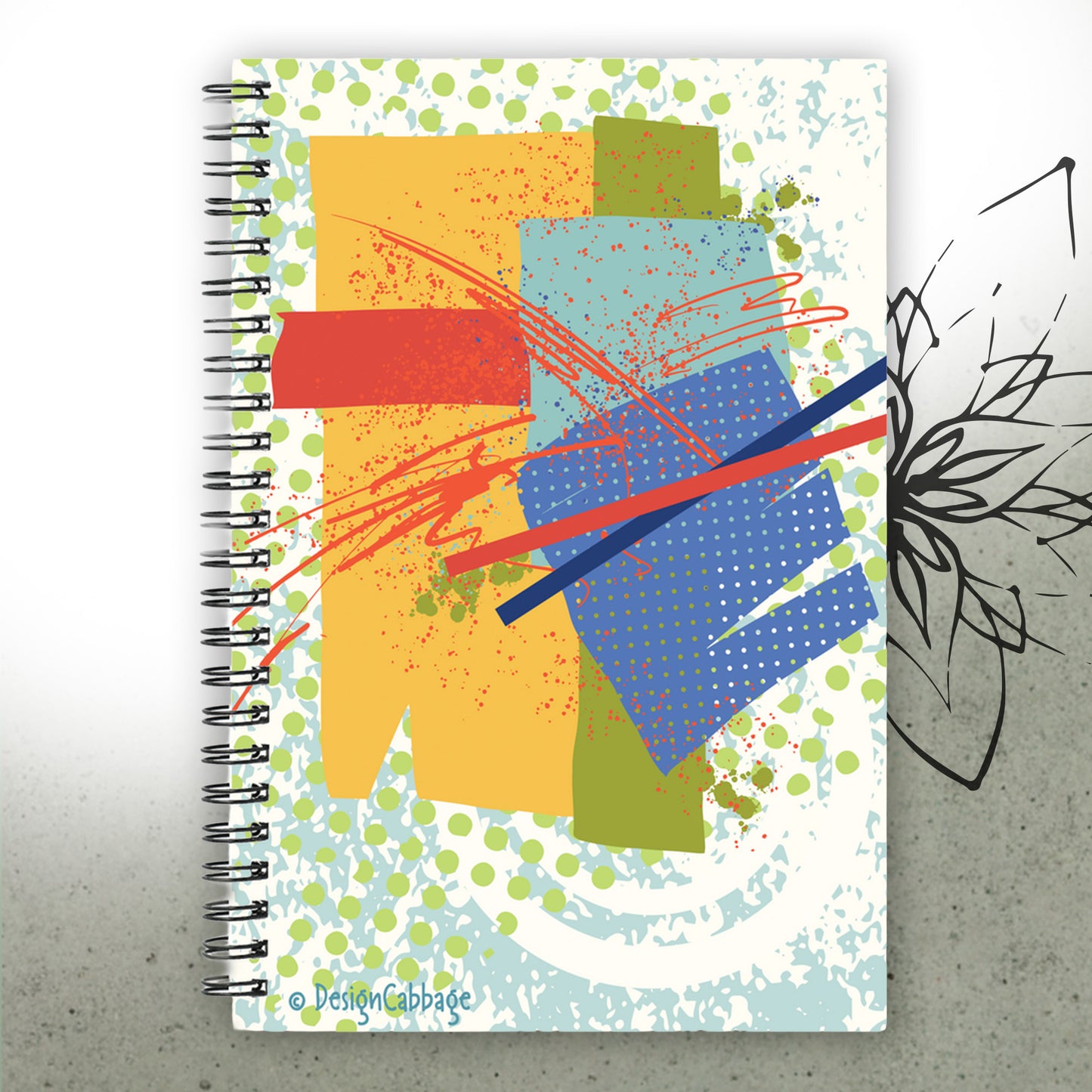 Colorful Abstract Art Graphic Notebook - Brush&Pen™ Collection