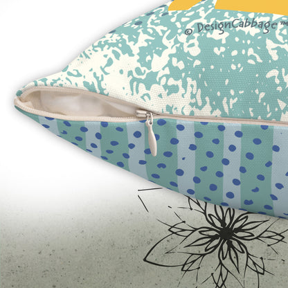 Colorful Abstract Art Graphic Throw Pillow - Brush&Pen™ Collection