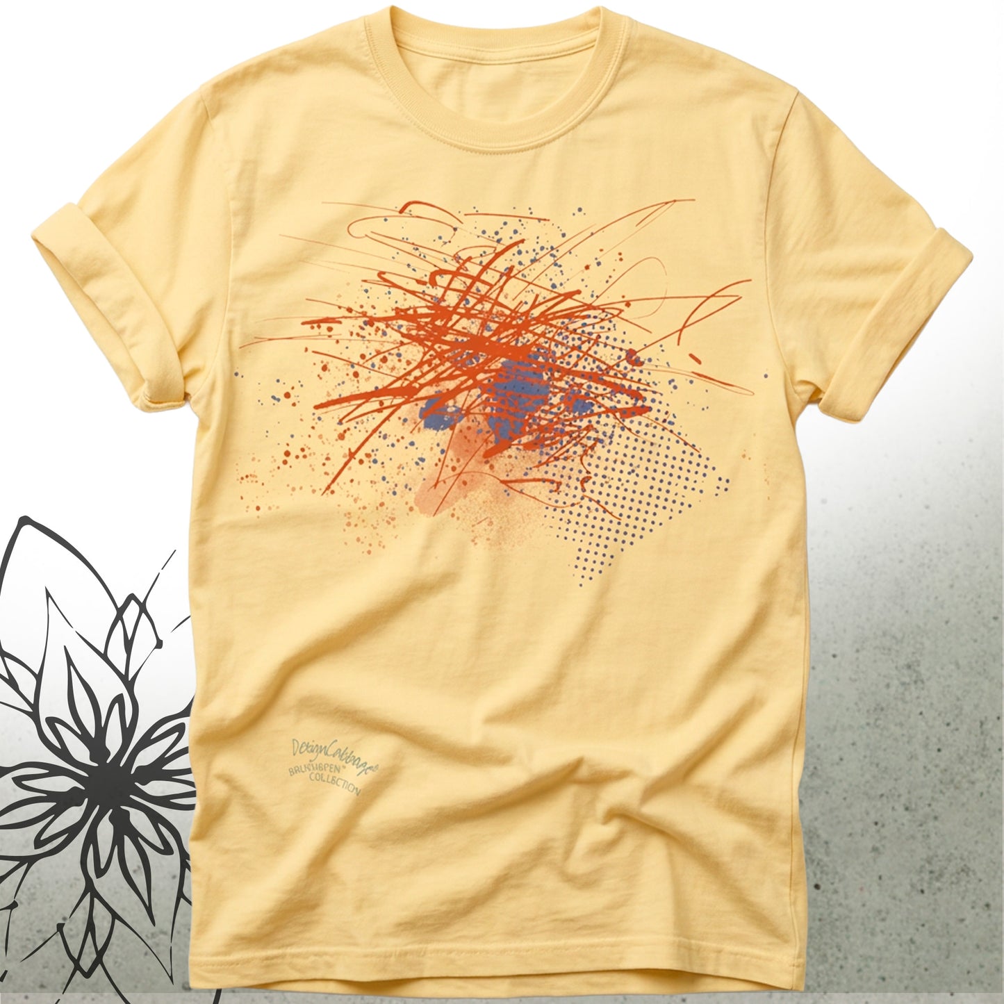 Abstract Paint SplashUnisex Graphic T-Shirt — Brush&Pen® Collection