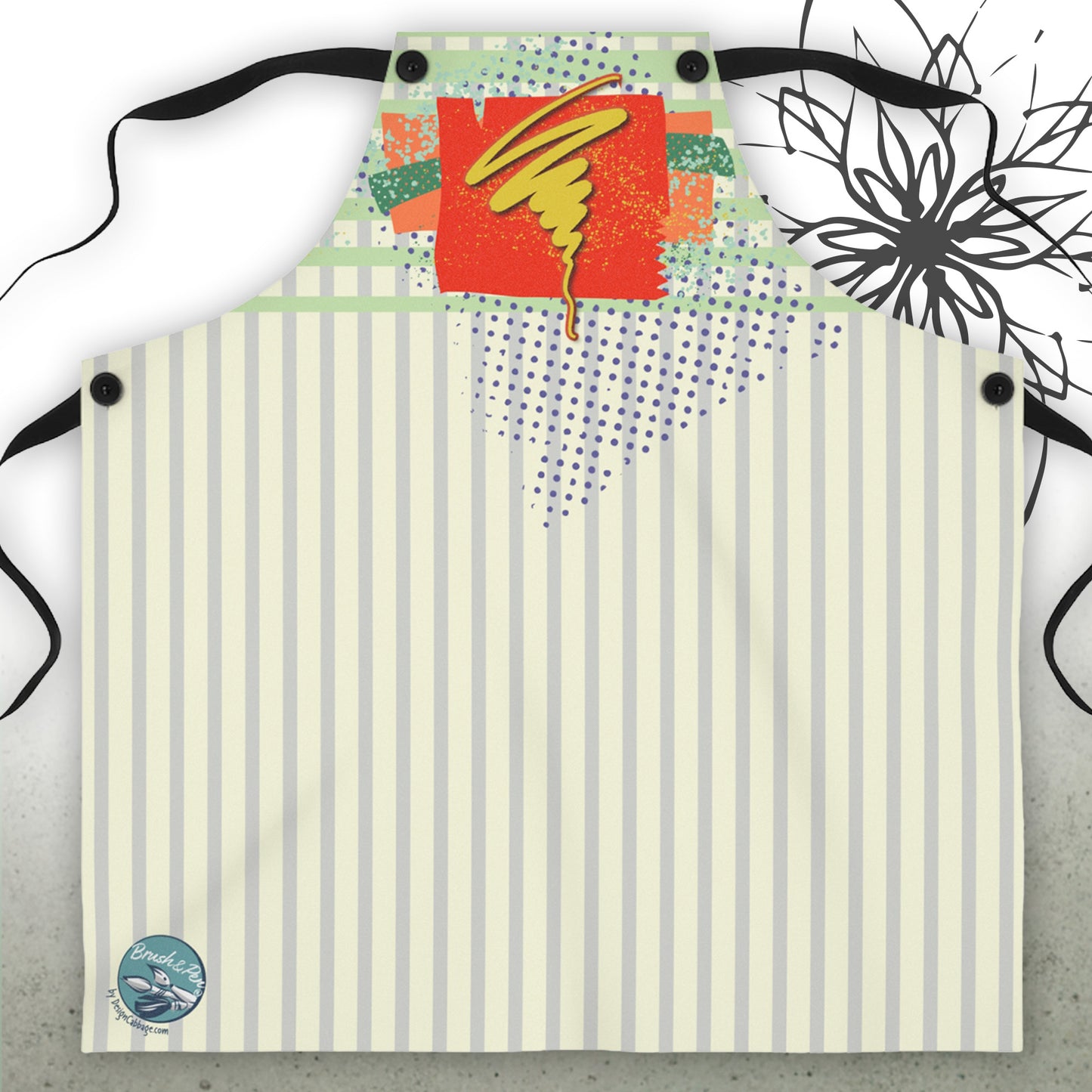 Abstract Art Whirlwind Graphic Apron - Brush&Pen® Collection