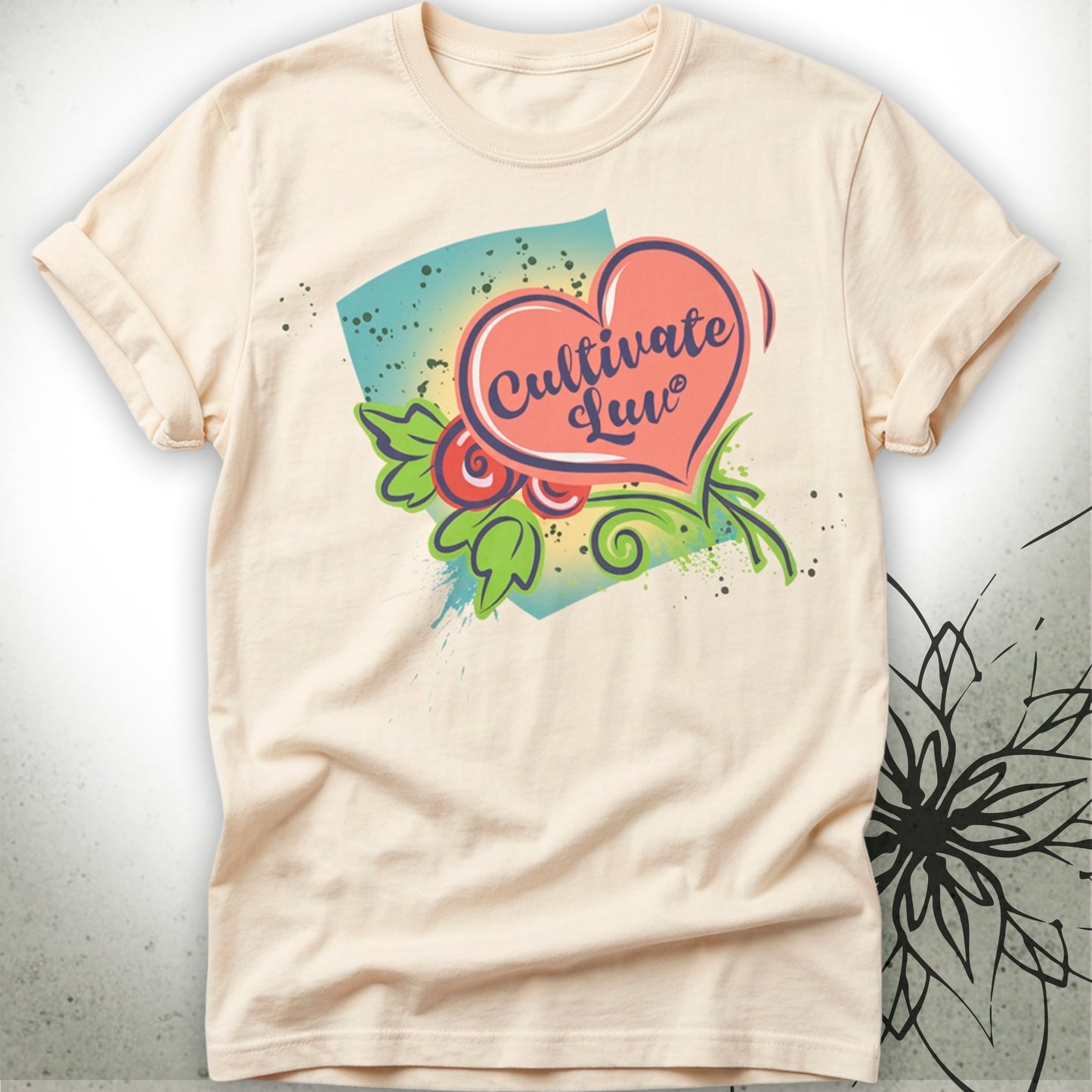 Cultivate Love Heart Unisex Graphic T-Shirt — CultivateLuv® Collection