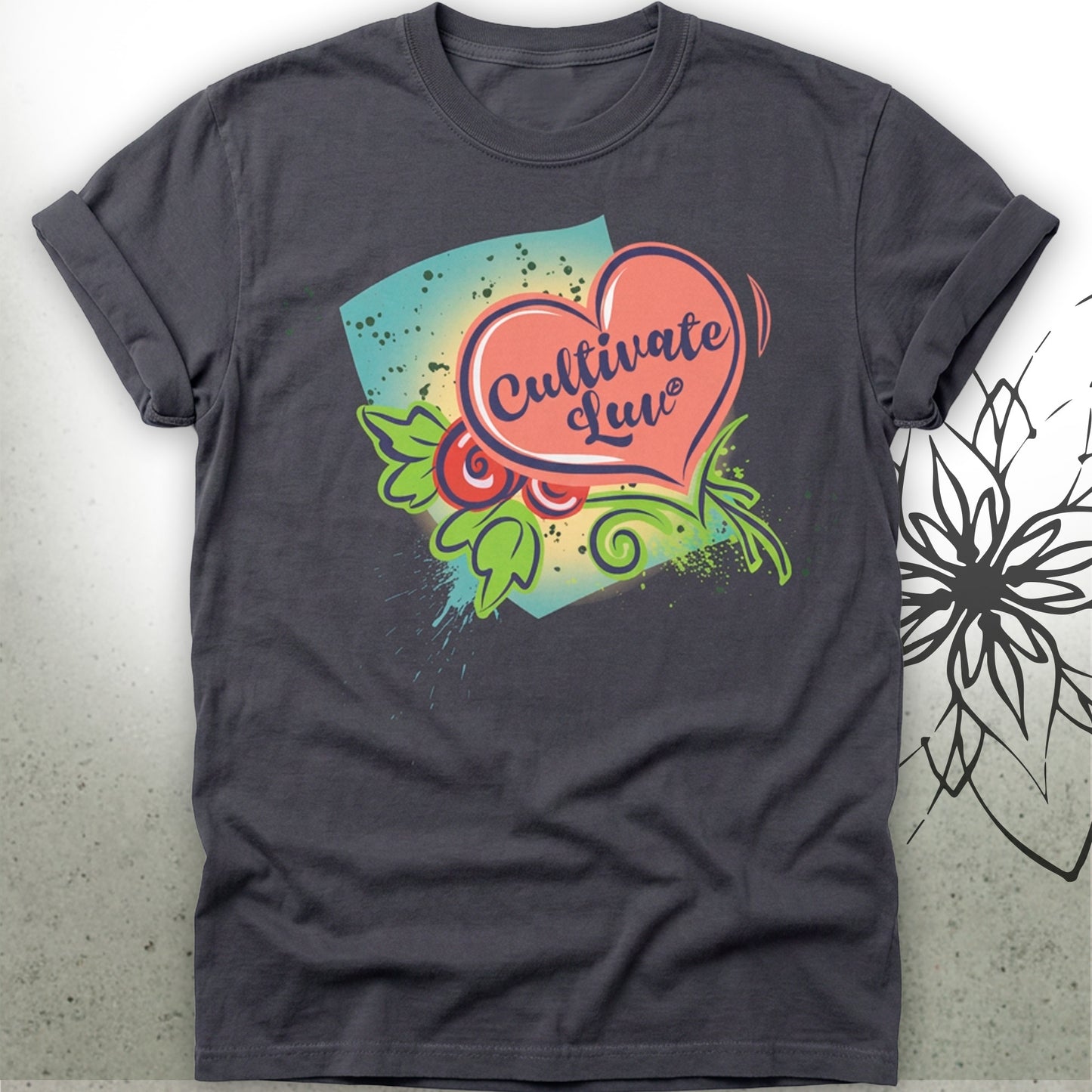 Cultivate Love Heart Unisex Graphic T-Shirt — CultivateLuv® Collection